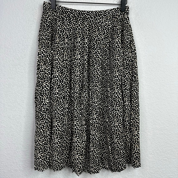 Avec Les Filles Dresses & Skirts - Avec Les Filles Skirt Womens 4 Black Polka Dot Pleated Dark Romantic Whimsygoth